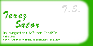 terez sator business card